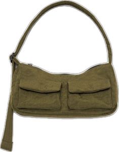 Practical Rectangular Shoulder Bag For On-the-go, On-the-go Hobo Bag With Pockets, Versatile Khaki Canvas Bag For Everyday Use, Practical Everyday Khaki Bags, Casual Tote Baguette Bag For On-the-go, Casual Tote Baguette Bag With Zipper Pocket, Practical Green Shoulder Bag With Pockets, Khaki Shoulder Bag With Pockets For On-the-go, Everyday Khaki Shoulder Bag With Zipper Pocket