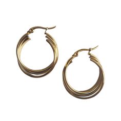 Arracada Triple Tamaño Mediano Material: acero inoxidable y baño de oro Medida: 3cm Ancho: 9mm aprox Yellow Gold Stainless Steel Hoop Earrings, Small Hoop Earrings In Yellow Gold Stainless Steel, Small Yellow Gold Hoop Earrings In Stainless Steel, Small Yellow Gold Stainless Steel Hoop Earrings, Everyday Yellow Gold Stainless Steel Hoop Earrings, Yellow Gold Small Hoop Earrings In Stainless Steel, Modern Stainless Steel Hoop Earrings In Yellow Gold, Yellow Gold Stainless Steel Small Hoop Earrings, Triple Hoop Earrings