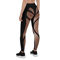 Unveil your audacious side with these Bold Naked Leg Print Leggings. A masterful blend of illusion and allure, they boast a striking design that mimics the raw grace of bare skin, veiled by bold black curves. Crafted for the dauntless spirit, these leggings are a tribute to the art of standing out. Perfect for those who command attention without saying a word, they are not just attire—they're a statement. NOTE: There is no actual mesh on the leggings - the entire design is an optical illusion; i Leggins Outfit, Japanese Swimsuit, Sweat Workout, Womens Workout, Ultimate Workout, Black Curves, Workout Outfits, Bare Skin, Yoga Capris