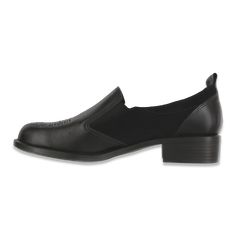 Description Details This versatile slip-on shoe mimics the look of a bootie with the simplicity of a shoe. The Saddle will be staple for every woman’s wardrobe, easily pairing with everything from skirts and suits to cropped pants and denim – a style for all seasons. Heel Height: 1.25" Upper Material: Genuine leather in a variety of colors and textures are used on the upper of the shoe. Upper Lining Material: Available in combinations of genuine leather, cushioned textile lining and printed soft Black Slip-ons With Rubber Sole For Work, Chic Workwear Slip-ons With Removable Insole, Modern Fall Slip-ons With Removable Insole, Black Slip-on Loafers For Work, Chic Black Slip-ons With Removable Insole, Black Slip-ons With Removable Insole For Work, Black Loafers For Work, Modern Black Slip-ons For Business Casual, Black Office Slip-ons For Spring