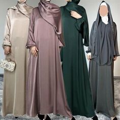 ad eBay - Women's Satin Long Dress with Hijab Muslim Abaya Dubai Islamic Kaftan Arab Robe - Buy Now, click the link (eBay) Long Thobe For Eid, Solid Long Thobe For Eid, Long Thobe With Modesty Panel For Eid, Eid Wedding Solid Color Abaya, Wedding Dresses For Eid, Long Solid Color Hijab For Eid, Floor-length Khimar For Eid, Long Abaya With Modesty Panel For Eid, Solid Color Abaya With Modesty Panel For Eid