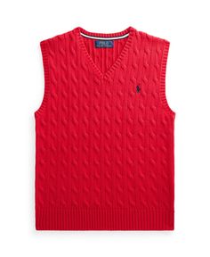 in stock Knit Sweater Vest, Ralph Lauren Boys, Family Pajamas, Kids Sweater, Knit Cotton, Cotton Sweater, Big Boys, Kids Jacket, Sweater Vest