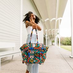 The bag that fits everything and is just everything! The Everything Bag fits all of your essentials stylishly. Handmade in Ghana from authentic Ankara. Disclaimer: Product color and quality seen may vary slightly compared to actual items due to photography lighting conditions and items being one-of-a-kind and cut from different parts of the fabric. Vegan Leather Backpack, Slouch Bags, Yoga Mat Bag, Mat Bag, Photography Lighting, Pencil Pouch, Black Boys, The Bag, Travel Pouch