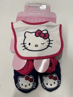 This auction is for: New Hello Kitty Hat & bootie set, please see pictures for details they are part of description.Visit my store for more baby items. Please be aware that I have eBay Unpaid Item Assistant which automatically opens a case if payment is not made within 7 days of auction. If you are unable to make payment within that time frame, please email me through eBay to make other arrangements.No exceptions. Thank you! International Buyers-Please Note: Import duties, taxes, and charges are Hello Kitty Baby Clothes, Hello Kitty Guitar, Barbie Party Decorations, Hello Kitty Baby, Kitty Clothes, Hello Kitty Accessories, Hello Kitty Clothes, Layette Set, Barbie Party