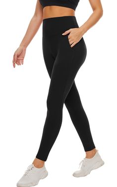 PRICES MAY VARY. 92% polyester，8% spandex Imported ✅【LEGGINGS PREMIER DURABILITY】: The squat proof interlink fabric was developed to endure everyday wear and machine washings to last for years. Pair these high rise leggings with a Sports Bra, Tank Top, or T-Shirt to complete your athleisure look.Perfect for yoga, biking, volleyball, exercise, fitness, weightlifting, running, any type of workout, or everyday casual use. ✅【SOFT FABRIC】:You will love our leggings once you put them on and experience Stretch Mid-rise Yoga Pants With Side Pockets, Sports Yoga Pants With Pockets, Tight Workout Pants With 5-inch Inseam, Elastane Yoga Pants With Pockets For Workout, Elastane 4-way Stretch Yoga Pants With Side Pockets, Sports Pants With Side Pockets, Sports Elastane Pants With Side Pockets, Sports Pants With Side Pockets And Elastane, Moisture-wicking Elastane Pants For Jogging