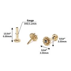 A beautiful flat back stud earring to add to your cartilage. With an abstract floral design, this unique stud is crafted from 14k solid gold and prong set with a round-cut black diamond totaling 0.01 carats. It's minimalist and totally chic. You'll love wearing it!The threaded screw pin earring post is easy to insert and remove, and the flat back makes it comfortable to wear. Our screw pin flat back earring studs are made of solid 14k gold and are hypoallergenic and nickel free.Materials:• 14k s Elegant Internally Threaded Yellow Gold Nose Studs, Elegant Nose Studs With Prong Setting As Gift, Elegant Round Nose Studs With Prong Setting, Elegant Round Screw Back Piercings, Elegant Prong Setting Nose Studs As Gift, Elegant Round Piercings With Screw Back, Internally Threaded Round Yellow Gold Nose Studs, Gold Internally Threaded Elegant Nose Studs, Internally Threaded Yellow Gold Nose Studs