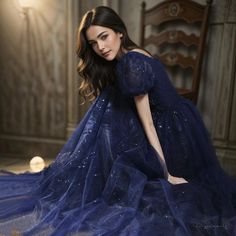 Lasaky - Blue Evening Ball Gown for Hosting, Singing, and Artistic Performances Royal Blue Evening Gown, Skirt Wedding Dress, Blue Evening Gowns, Striped Knit Dress, Crop Top Dress, Life Thoughts, Long Sleeve Sweater Dress, Long Sleeve Short Dress, Evening Gowns Formal