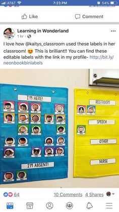 a bulletin board with pictures on it