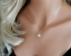 "INITIAL BIRTHSTONE NECKLACE This personalized custom hand-stamped initial and birthstone charm makes the perfect gift for her. Great everyday necklace. ✦ 14k gold filled, rose gold filled or sterling silver chain and components ✦ Swarovski birthstone (6mm) Setting is plated over brass (not to be worn in shower) ✦ Hand-stamped initial disc (9.5mm / 20g) ✦ Disc has smooth, shiny finish ✧ Necklace comes 18\" - for a different length, please leave message in personalization box ✦ Let us know if you Initial Birthstone Necklace, Mother Daughter Jewelry, Birthday Gift For Daughter, Jupiter Fl, Daughter Jewelry, Graduation Gifts For Her, Personalized Gifts For Mom, New Mom Gift, Everyday Necklace