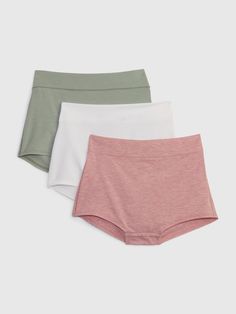 Breathe High Rise Bikini (3-Pack) | Gap Sporty Stretch Bottoms In Seamless Fabric, High Waist Seamless Elastic Activewear, Seamless Elastic Gym Bottoms, High Stretch Seamless Summer Bottoms, Elastic Seamless Gym Bottoms, White Stretch Bottoms With Seamless Construction, Seamless Elastane Sportswear Bottoms, Seamless Sportswear Bottoms For Loungewear, White Seamless 4-way Stretch Bottoms