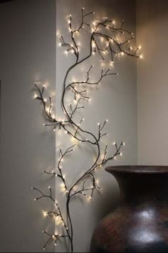 Lighted Willow Vine - 144 Led-Iron Accents Branch Lamp, Takken Decor, Twig Lights, Tree Branch Decor, Lighted Branches, Twig Tree, Willow Branches, Branch Decor, Willow Tree