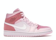 Check out the Jordan 1 Mid Digital Pink (W) available on @StockX Jordan 1 Mid Digital Pink, Air Jordan 1 Mid Digital Pink, Pink Jordans, Lanvin Sneakers, Dior Sneakers, Jordan Model, Balenciaga Sneakers, Cute Nike Shoes, Air Jordan Sneakers