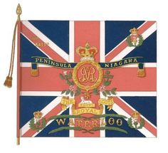 a flag with the royal crest on it