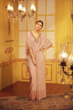 Lavender Kaftan | Pakistani Designer Outfit | Sarosh Salman Chiffon Kaftan, Pakistani Designers, Lavender, Chiffon, Saree, Pure Products, Clothes Design, Fabric, Color