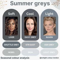 Soft Summer Brunette, Cool Summer Celebrities, Magenta Color Combinations, Cool Summer Hair, Soft Summer Hair, Light Summer Makeup, Summer Pallet, Color Analysis Summer, Summer Skin Tone