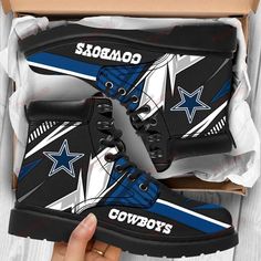 Dallas Cowboys Boots - Premium Shoes/ Premium Leather Boots - Gift For Sports Lovers 549 Dallas Cowboys Boots, Birthday Shoes, Cowboys Boots, Martens Style, Custom Boots, Boot Shoes, Sports Lover, Cowboy Style, Vegan Shoes