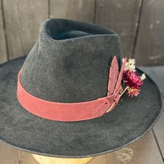 Made To Order. Any Size Any Color. Any Style. Hatbands Are Cut From Hides. Flowers Are Spiced From Local Flower Farmers. See Our Instagram Or Website For More Info. Handmade Fur Felt Fedora With Flat Brim, Handmade Black Felt Hat With Flat Brim, Handmade Black Fedora With Curved Brim, Handmade Black Felt Hat For Winter, Handmade Black Fedora With Flat Brim, Black Artisan Brimmed Fedora, Black Artisan Fedora, Black Artisan Felt Hat With Short Brim, Black Artisan Felt Hat With Wide Brim