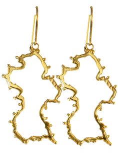 Twin Elegance Earring Gold ENCHANTED GUYANA MAP EARRINGS 18k sterling vermeil demi-fine jewelry Guyana Map, Map Earrings, Gold Vermeil Jewelry, Vermeil Jewelry, Solid Gold Jewelry, Earring Sale, Instagram Icons, Gold Vermeil, Enchanted