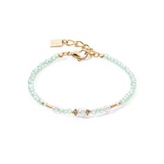 Be enchanted by the playful elegance of our delicate Little Twinkle Pearl Mix bracelet in refreshing light green. Wear the bracelet with your favourite cocktail dress or as a stylish accent to your business wardrobe. It is versatile, carefree and perfect for every day. Chic Green Jewelry For Spring, Chic Green Spring Jewelry, Elegant Adjustable Bracelets For Spring, Elegant Spring Bracelets As A Gift, Chic Green Jewelry For Gifts, Green Bracelets For Spring Party, Elegant Wedding Bracelets For Spring, Elegant Spring Wedding Bracelets, Delicate Green Jewelry For Spring