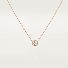 CRN7424273 - Cartier Destinée necklace - Rose gold, diamonds - Cartier Cartier Cubic Zirconia Jewelry With Brilliant Cut, Elegant Cartier Rose Gold Jewelry, Cartier Single Diamond Round Cut Jewelry, Cartier Jewelry With Single Round Cut Diamond, Rose Gold Round Pendant Diamond Necklace For Anniversary, Rose Gold Diamond Necklace With Round Pendant For Anniversary, Elegant Cartier Brilliant Cut Diamond Necklace, Elegant Cartier Diamond Necklace With Brilliant Cut, Cartier Brilliant Cut Diamond White Jewelry