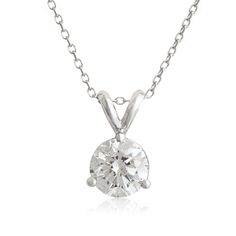 This classy 3-prong setting lets the diamond take center stage. Add a touch of beauty with a diamond solitaire pendant. Elegant Solitaire Diamond Necklace With Lab Grown Diamond, Elegant Solitaire Diamond Necklace With Lab-grown Diamond, Elegant Solitaire Diamond Necklace In Sterling Silver, Elegant Solitaire Lab-grown Diamond Necklace, Classic Solitaire Necklace In Diamond White Moissanite, Timeless Solitaire Diamond Necklace For Anniversary, Wedding Solitaire Diamond Necklace With Round Stone, Classic White Gold Solitaire Necklace With Lab Grown Diamond, Classic Solitaire Moissanite Necklace In Diamond White