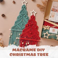 macrame diy christmas tree craft kit