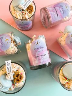 The Sass Bar Sweet Dreams Dessert Candle Drink Candles, Candy Candle, Dessert Candle, Candle Lid, Dessert Candles, Skincare Organization, Bath Candles, Baby Lotion, Crystal Candles