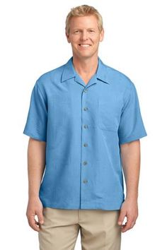 Shop Port Authority S536 in Resort Blue & get instant bulk discounts. | Ships Fast | Award-Winning Customer Service. Beach Rayon Top With Camp Collar, Casual Collared Camp Shirt In Rayon, Relaxed Fit Rayon Shirt For The Beach, Relaxed Fit Rayon Shirt For Beach, Relaxed Fit Rayon Shirt For Vacation, Vacation Collared Rayon Tops, Vacation Rayon Collared Tops, Collared Rayon Tops For Vacation, Casual Rayon Camp Shirt For Vacation