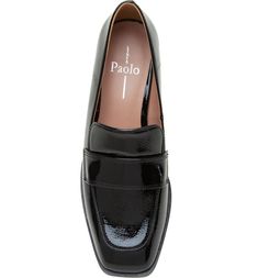 Linea Paolo Malone Loafer Pump (Women) | Nordstrom Business Patent Leather Slip-on Loafers, Classic Patent Leather Slip-on Loafers, Elegant Patent Leather Slip-on Loafers, Slip-on Patent Leather Loafers With Buckle Closure, Black Slip-on Loafers With Stitched Sole, Fabric Gift Bags, Free Fabric, Fabric Gifts, Women's Pumps