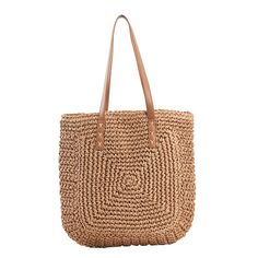 PRICES MAY VARY. Straw Bag Material: Straw weaving, Simple exquisite Hollow fishing net design, soft light weight and comfortable, novel and unique one that will attract a lot of attention in the street. Size: 15.74''X 14.96''. Straw bags are the best choice for seaside holidays, keep you cool and comfortable when carrying it in a hot summer. Large Capacity Beach Bag: You can place your iPad, mobile phone, wallet, camera, water bottle, sunglasses, cosmetics, folding umbrella, foldable hat, slipp Straw Weaving, Straw Tote Bag, Straw Handbags, Woven Tote Bag, Straw Bags, Top Handle Handbags, Straw Tote, Crossbody Tote, Woven Bag