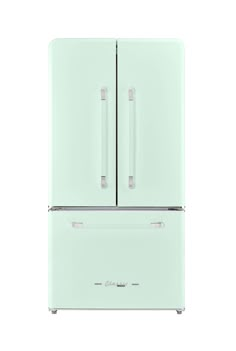 a white refrigerator freezer sitting next to each other