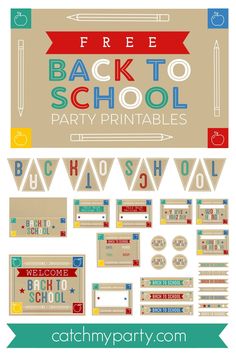 the back to school party printables