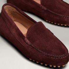 The Felize - Suede Driver With Amber Pegs - M.Gemi Elegant Brown Suede Moccasins, Modern Brown Suede Moccasins, Classic Moccasins With Suede Lining For Fall, Classic Fall Moccasins With Suede Lining, Elegant Moccasins With Suede Lining And Round Toe, Elegant Suede Moccasins With Round Toe, Elegant Slip-on Moccasins With Suede Lining, Suede Moccasins With Stitched Sole For Fall, Fall Suede Moccasins With Rubber Sole