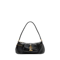 Chloe "The 99" shoulder bag in shiny-grained calfskin leather  Shoulder strap  Zip top closure  Exterior, two zip pockets and one flap pocket  Interior, one slip pocket  Lining: Cotton/linen Approx. 5.1"H x 14.1"W x 3.9"D Made in Italy Travel Size Perfume, Pump Sandals, Bergdorf Goodman, Zip Top, Handbags On Sale, Flap Pocket, Belt Bag, Travel Size Products, Evening Bags