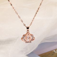 Item Information Material: Stainless SteelNecklace Length Is 40+5cmVacuum Electroplating Process, Color RetentionPacking: OPP bag Rose Gold Crown, Gold Locket Necklace, Women Korean Fashion, Crown Necklace, Beating Heart, Gold Locket, Crystal Crown, Crystal Necklace Pendant, Rose Gold Necklace