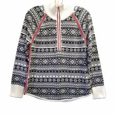 Eddie Bauer Womens M All Over Print Half Zip Pullover Fair Isle Sweater. Armpit to Armpit 19" Approximately Length 25" Approximately 61-21 Fair Isle Sweater, Half Zip Pullover, Eddie Bauer, Fair Isle, Half Zip, All Over Print, Best Deals, Free Shipping