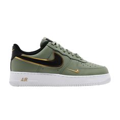 Find NIKE Air Force 1 '07 Lv8 'metallic Swoosh Pack Oil on Editorialist. Air Force 1 '07 LV8 'Metallic Swoosh Pack - Oil Green' Nike Gold Sneakers For Streetwear, Metallic Low-top Sneakers For Sports, Gold Sneakers With Metallic Logo For Streetwear, Sporty Gold Sneakers For Streetwear, Nike Gold Sporty Sneakers, Nike Metallic Sneakers For Streetwear, Sporty Metallic Sneakers, Gold Sporty Basketball Shoes, Nike Metallic Sneakers For Sports