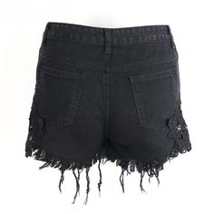 Vintage Ripped Pocket Denim Shorts - Uniqistic.com Edgy Shorts With Pockets For Spring, Edgy Spring Shorts With Pockets, Spring Grunge Jean Shorts With Pockets, Edgy Spring Bottoms With Zip Fly, Spring Grunge Style Shorts, Grunge Cutoff Bottoms For Spring, Edgy Short Jeans For Spring, Short Length Jeans For Spring, Short Length Jeans With Zip Fly For Spring