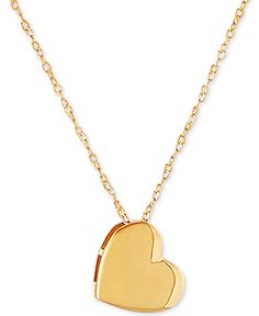 Let your heart lead the way to polished style with this elegant gold heart pendant necklace. Yellow Gold Tarnish Resistant Double Heart Necklace, Tarnish Resistant Yellow Gold Double Heart Necklace, Tarnish Resistant Double Heart Yellow Gold Necklace, Elegant Heart-shaped Macy's Necklace, Yellow Gold Heart Necklace Tarnish Resistant, Yellow Gold Open Heart Charm Necklace, Yellow Gold Double Heart Tarnish Resistant Necklace, Yellow Gold Heart Necklace With Adjustable Chain, Gold Open Heart Necklace Stamped 14k