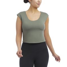 From running errands to the yoga studio, sunny days just feel sweeter in this women's Jockey Sport fitted top. From running errands to the yoga studio, sunny days just feel sweeter in this women's Jockey Sport fitted top. TECHNOLOGIES & FEATURES Moisture-wicking technology keeps you cool and dry Low-impact inner shelf bra Scoopneck Cap sleevesFIT & SIZING Fitted cutFABRIC & CARE Polyester, spandex Machine wash Imported Size: Medium. Color: Green. Gender: female. Age Group: adult. Pattern: Solid. Sport Body, Fitted Top, Yoga Studio, Shelf Bra, Body Fit, Workout Tops, Running Errands, Sport Fitness, Sunny Days