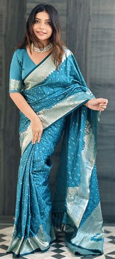 Blue color Saree in Banarasi Silk fabric with Weaving, Zari work Blue Dola Silk Traditional Wear For Wedding, Blue Katan Silk Lehenga For Wedding, Blue Bollywood Wedding Blouse Piece, Blue Unstitched Blouse For Eid, Festive Light Blue Blouse Piece With Zari Work, Blue Katan Silk Dupatta For Wedding, Blue Dola Silk Traditional Wear For Reception, Unstitched Light Blue Traditional Wear For Wedding, Blue Brocade Lehenga For Wedding