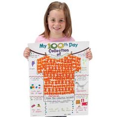 Instantly Display StudentsA Ability To Count From 1 To 100 The centerpiece of this poster is the outline of a blank tee shirt which can be filled in with items collected for 100th Day The poster is sturdy enough for small items such as pasta cereal paper clips or candy to be adhered directly to the tee or students can fill it in by drawing 100 items When students complete the thought provoking questions surrounding the tee they ve created one of a kind posters for a great bulletin board display 100 Day Ideas, 100th Day Ideas, 100th Day Activities, 100th Days Of School, 100 Days Project, 100th Day Of School Crafts, 100 Day Of School Project, Classroom Wishlist, Teacher Posters