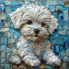 5874_WF_TILE Maltese puppy Ceramic Tile Art for Dog Lovers Handcrafted Ceramic Art Tiles - A Perfect Gift for Dog Lovers ✨ Bring the beauty of handcrafted art into your home with these captivating ceramic tiles! Each tile is meticulously crafted in our East Tennessee workshop, showcasing a dazzling array of colors and featuring original artwork of your favorite dog breeds. A Universe of Canine Inspiration Our tiles are more than just wall art - they're a canvas for your imagination. Explore a wo Tile Bookshelf, Tile Art Wall, Eye Ceramic, Dragons Eye, Bedroom Bookshelf, Tile Decor, Ceramic Tile Art, Mosaic Animals, Decor For Kitchen