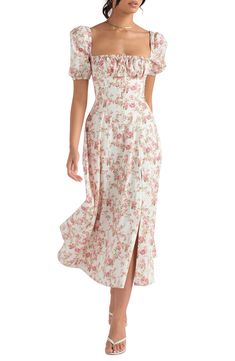 HOUSE OF CB Tallulah Floral Cotton Blend Sundress | Nordstrom Womens Boho Dresses, Boho Floral Maxi Dress, Long Knitted Dress, Elastic Waist Dress, Boho Summer Dresses, Boho Maxi, Boho Maxi Dress, Boho Women, Casual Summer Dresses