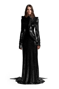 Cocktail Gown With Fitted Bodice And Long Sleeves, Luxury Ball Gown Maxi Dress, Evening Full Length Gown, Luxury Full-length Gown, Luxury Full-length Evening Dress For Party, Luxury Full-length Evening Dress, Luxury Full-length Maxi Dress For Evening, Luxury Floor-length Formal Gown, Glamorous Formal Gown