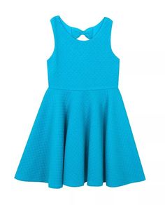 New with tags ~ RARE EDITIONS ~ Girls Size 5 ~ Turquoise skater dress ~ MSRP $38.00 Supply her style with plenty of elegance thanks to the twirl-worthy silhouette of this darling dress. Designed with a scoop neck and sleeveless cut, bow accents along the back will make this dress an instant favorite in her collection. Pullover Scoop neck Textured/Quilted Pattern Sleeveless Machine washable Polyester, spandex Sleeveless Dress For Dress-up Occasions, Fitted Twirl Dress For Spring Dress-up, Fitted Sleeveless Dresses For Dress-up, Blue Fitted Sleeveless Dress For Dress-up, Fitted Sleeveless Dresses For Dress-up Occasions, Fitted Blue Dress For Dress-up Occasions, Blue Sleeveless Twirl Dress For Summer, Blue Sleeveless Summer Twirl Dress, Fitted Turquoise Mini Dress