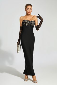 Elevate your evening wardrobe with the Pritt Black Off Shoulder Bandage Dress. This exquisitely crafted dress exudes elegance and sophistication, perfect for any black-tie event or cocktail party. The off-shoulder design adds a touch of allure, while the bandage silhouette accentuates your curves flawlessly. Complete the look with a pair of lace gloves for a truly glamorous ensemble.  Dress Length: Approx 125cm Materials: Bandage Gentle Dry Clean Only  The model is 5 ft 7 and wears size S  Color Elegant Bodycon Dress For Gala Party, Elegant Off-shoulder Evening Dress With Fitted Bodice, Glamorous Formal Corset Dress With Boned Bodice, Evening Bodycon Bandage Dress For Party Season, Bodycon Bandage Dress For Evening Parties, Elegant Cocktail Bodycon Dress For Party Season, Bodycon Evening Dress With Sweetheart Neckline For Party, Elegant Bandage Dress For Cocktail Party Season, Elegant Bodycon Dress For Cocktail Party Season