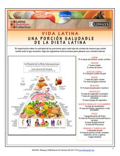 the food pyramid is shown in spanish