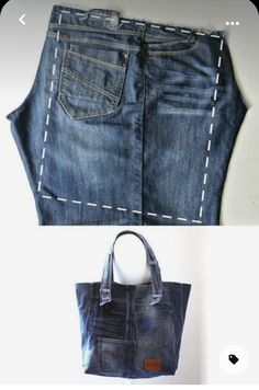 an image of a purse and jeans