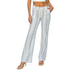 Stay comfortable with style all day long in these casual linen pants. This comes in a lightweight, breathable material that keeps you fresh and sweat-free in hot weather. High quality linen blend fabric feels soft, cool, refreshing, and smooth on the skin. Made to let you move freely and comfortably, these durable stretch bottoms will last through multiple washes and wears for many years down the line. Its the perfect casual pants to wear in the warm summertime season. These must-have wide leg pants will have anyone looking and feeling great in their body while wearing these bottoms. It highlights the right curves to give you confidence and is easy to style outfits with. Pair these with a crop top or tank for a casual everyday look with sneakers or style it with sandals as a beach coverup. Wedding Guest Pants, Ripped Jeans Casual, Casual Work Pants, Plus Size Evening Gown, Trousers Women Wide Leg, Casual Linen Pants, Yoga Dress, Work Pants Women, Cropped Wide Leg Pants